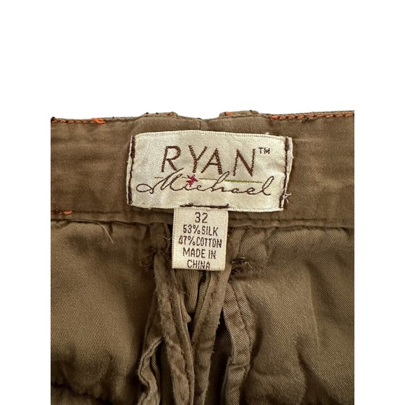 Ryan Michael Silk Cotton Straight Leg Pants Mens Size 32 - Picture 3 of 6